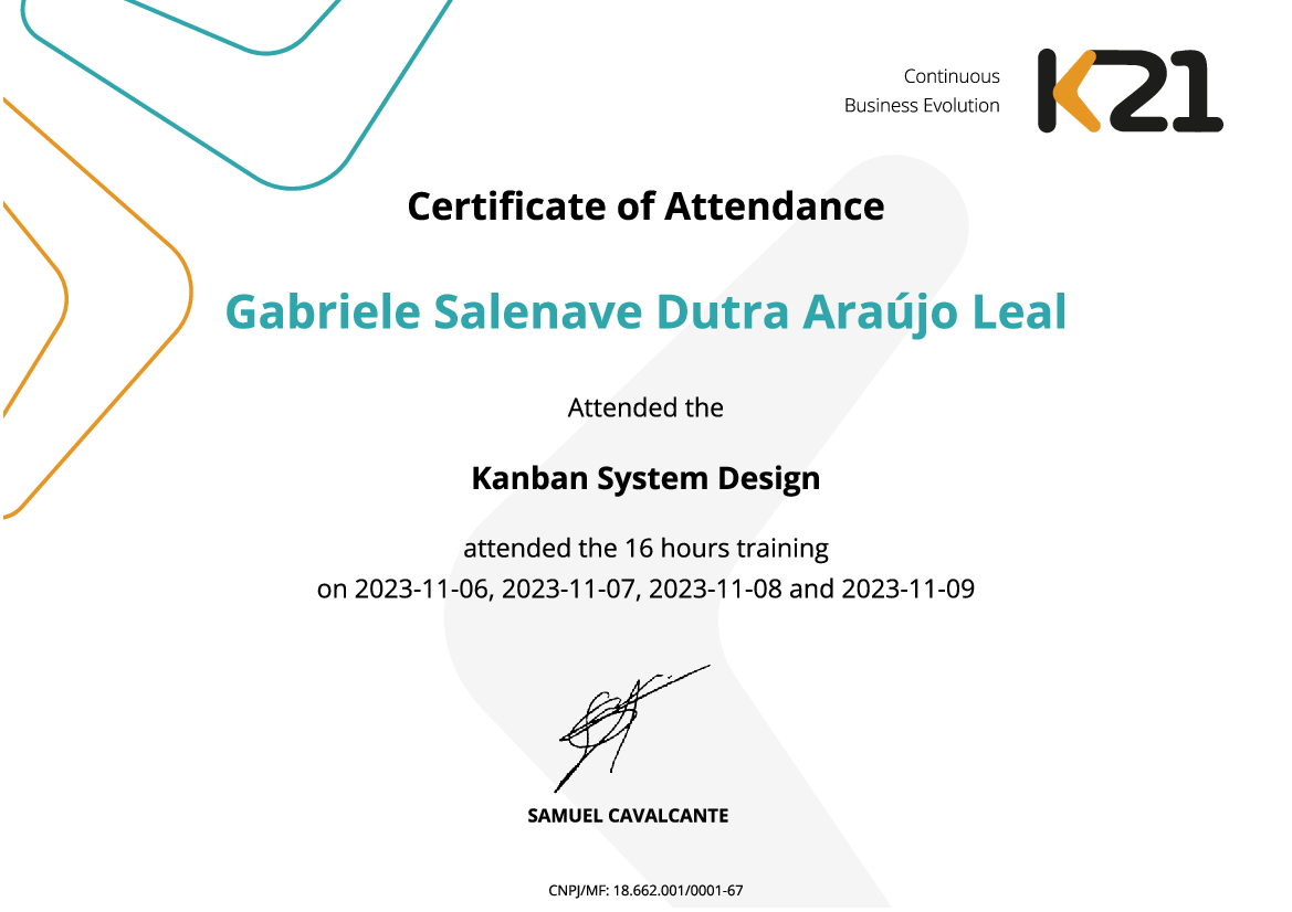 Certificado K21